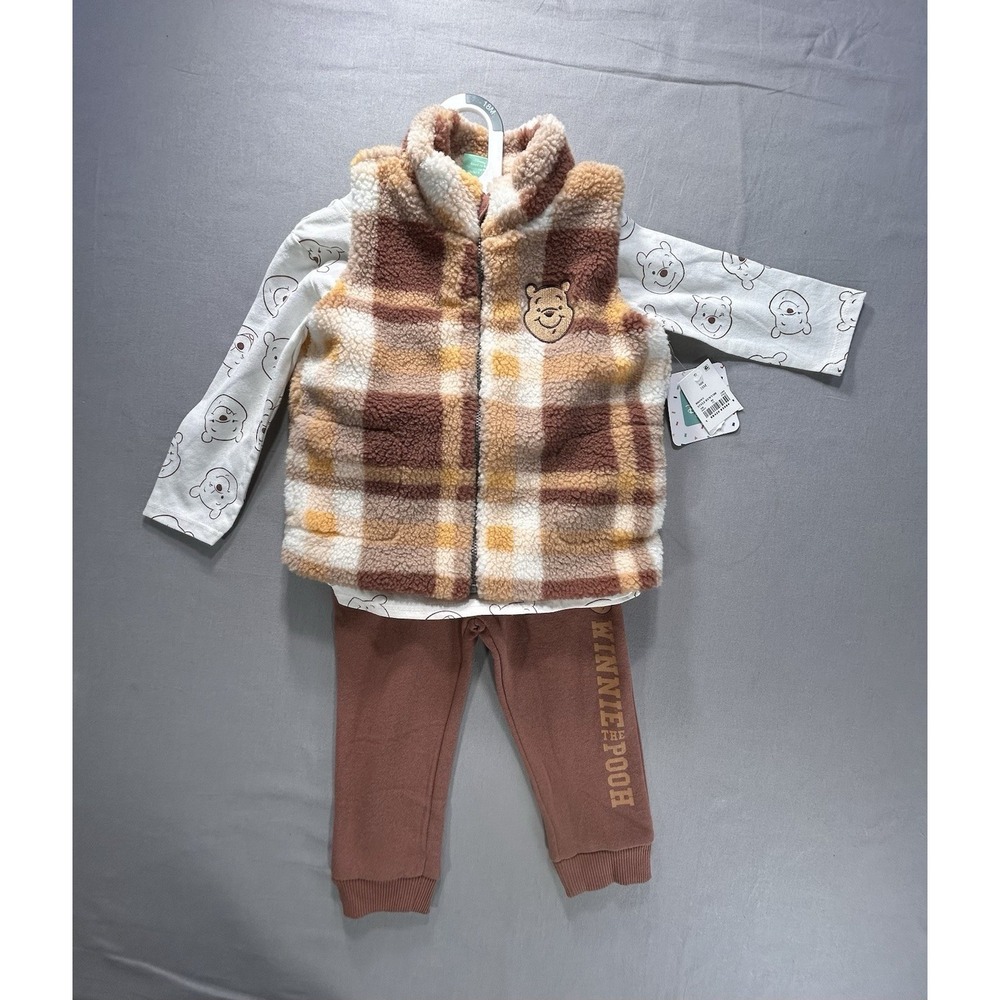 Disney Baby Winnie The Pooh 3 Piece Outfit 18 Month New